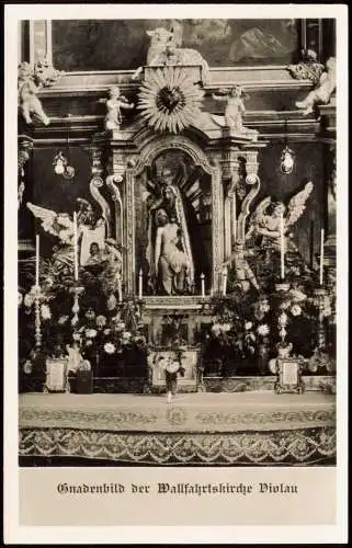 Ansichtskarte Violau Gnadenbild der Wallfahrtskirche 1954