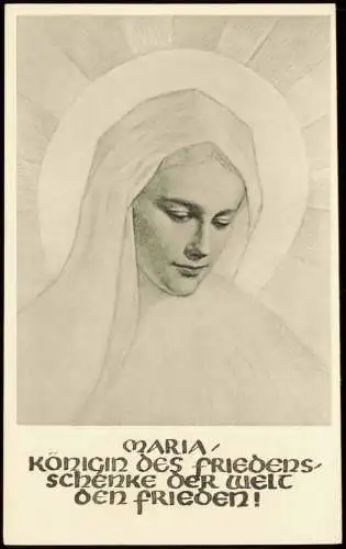 Ansichtskarte  Madonna von Fritz Dudde Religion/Kirche - Bibel 1961