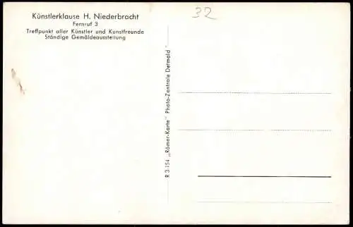 Schwalenberg-Schieder-Schwalenberg Innenmalerei aus der Künstlerklause 1956