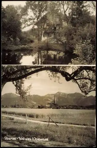 Ansichtskarte Übersee (Chiemgau) 2 Bild Haus, Feldwies 1959