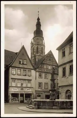 Ansichtskarte Coburg Moritzkirche Buchhandlung Musikhaus 1962