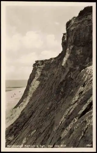 Ansichtskarte Kampen (Sylt) Sylt. Das rote Kliff Fotokarte 1961
