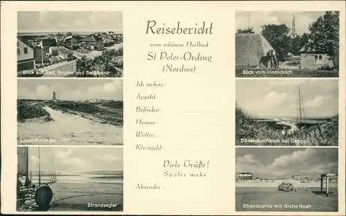 Ansichtskarte St. Peter-Ording Strand, Innendeich, Böhl MB 1940