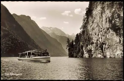 Ansichtskarte Schönau am Königssee Königssee Fahrgastschiff 1962