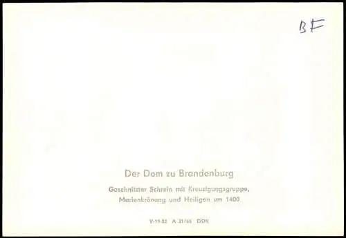 Brandenburg an der Havel Dom  Geschnitzter Marienkrönung Heiligen um 1400 1968