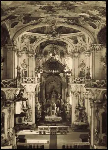 Birnau-Uhldingen-Mühlhofen Innenansicht Klosterkirche Birnau 1960