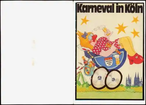 Ansichtskarte  Karneval / Fastnacht / Fasching Köln mit Sondermarke 1975