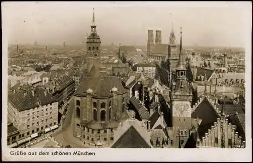 Ansichtskarte München "Platzl" in München gegenüber dem Hofbräuhaus 1937