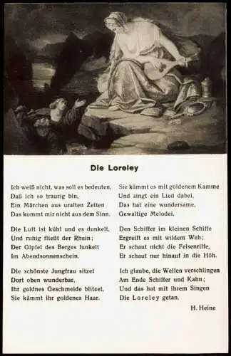 Ansichtskarte Sankt Goar Rheintal an der Loreley Gemälde mit Text 1964