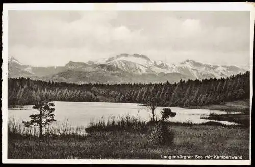 Ansichtskarte Kampenwand Langenbürgner See mit Kampenwand 1956