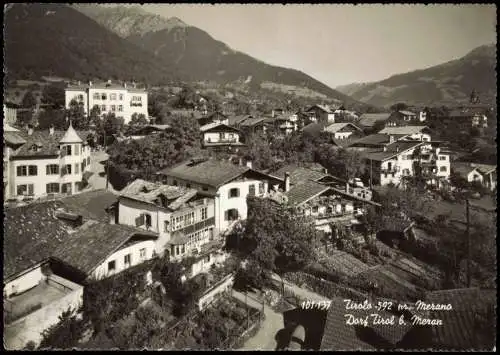 Cartoline Dorf Tirol-Meran Merano Panorama-Ansicht 1955