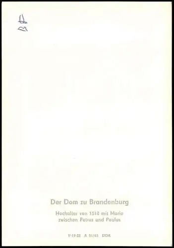 Brandenburg an der Havel Der Dom zu Brandenburg Hochaltar  Petrus Paulus 1968