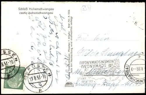 Hohenschwangau-Schwangau Schloss Hohenschwangau - Schlosskapelle 1956