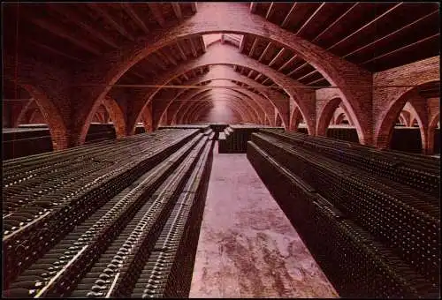 Postales .Spanien Cavas Rondell veraltete Flaschen 1975