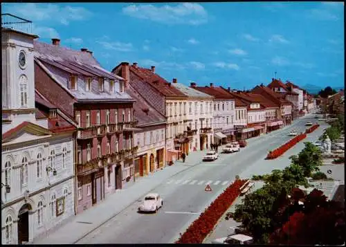 Ansichtskarte Bad Hall Straßenpartie VW Käfer 1972