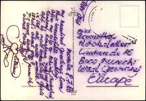 Postcard Philippines Häuser im Meer - Native Typen 1980