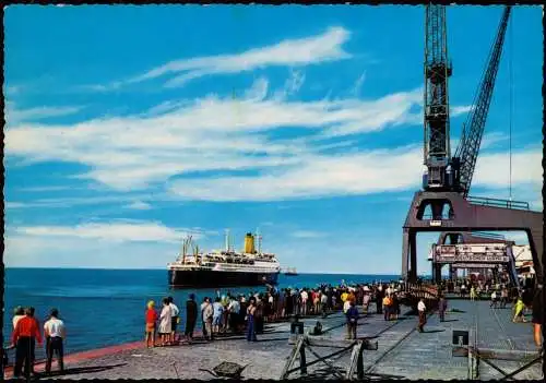 Ansichtskarte Bremerhaven Schiff Bremen Columbuskaje 1969