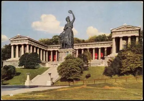 Ansichtskarte Ludwigsvorstadt-München Bavaria mit Ruhmeshalle 1962