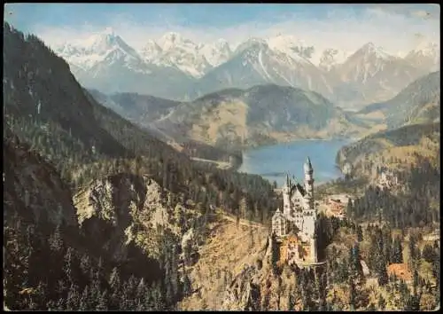 Ansichtskarte Schwangau Blick auf das Schloss Neuschwanstein 1962