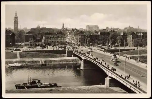 Ansichtskarte Mannheim Stadtpartie Kurpfalzbrücke 1952