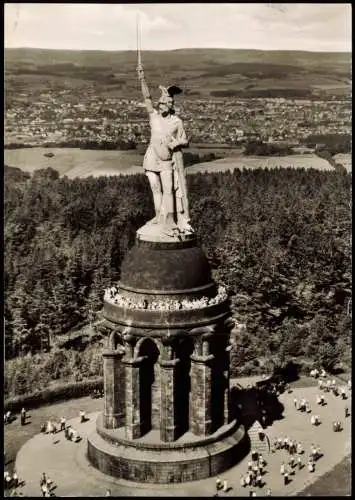 Ansichtskarte Hiddesen-Detmold Hermannsdenkmal Luftbild 1968