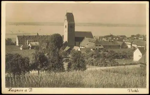 Ansichtskarte Hagnau (Bodensee) Blick auf die Stadt - Fotokarte 1951