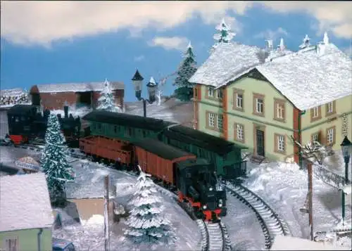 Ansichtskarte  Modelleisenbahn: Weihnachten mit der Schmalspurbahn 1995