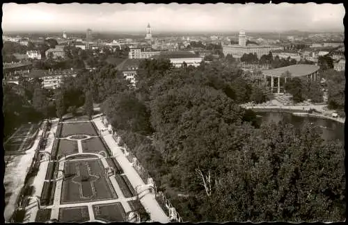 Ansichtskarte Karlsruhe Stadtgarten mit Blick auf die Stadt 1962