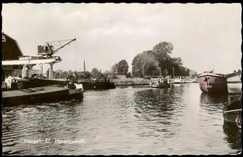 Postkaart Hengelo Havengezicht Hafen 1960