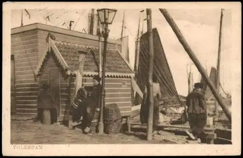 Postkaart Volendam-Edam-Volendam Hafen Partie 1920