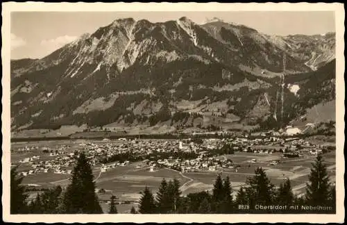 Ansichtskarte Oberstdorf (Allgäu) Panorama-Ansicht mit Nebelhorn 1940