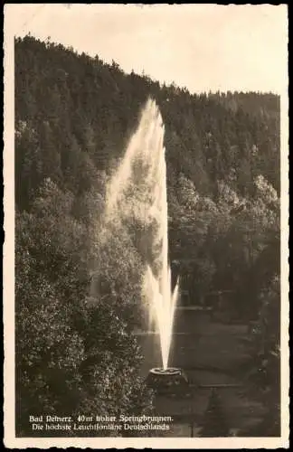 Bad Reinerz Duszniki-Zdrój Springbrunnen Die höchste Leuchtfontäne D. 1940