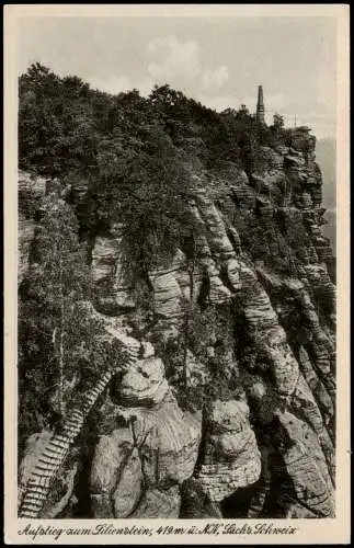 Porschdorf-Bad Schandau Aufstieg zum Lilienstein Sächsische Schweiz 1940