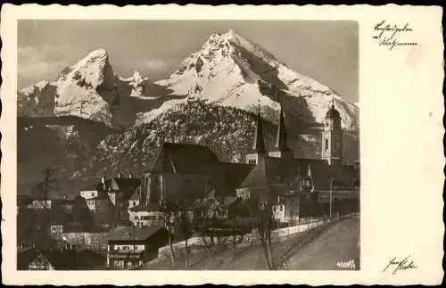 Ansichtskarte Berchtesgaden Watzmann von Berchtesgaden gesehen 1937