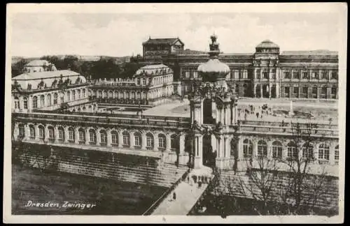 Innere Altstadt-Dresden Dresdner Zwinger aus der Vogelschauperspektive 1920
