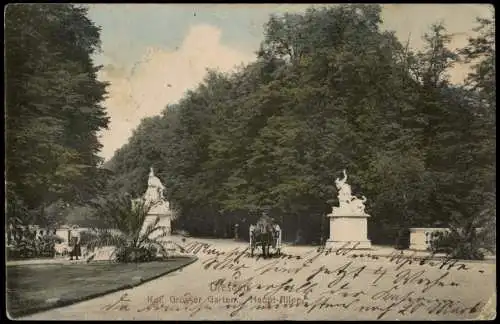 Seevorstadt-Ost/Großer Garten-Dresden Großer Garten Haupt-Allee 1908