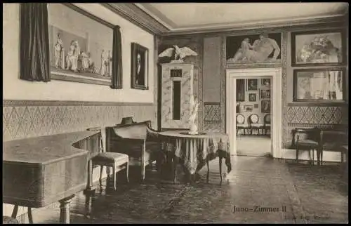 Ansichtskarte Weimar Juno-Zimmer II 1910