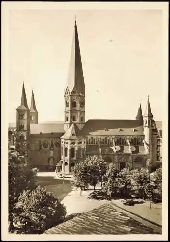 Ansichtskarte Bonn Münster von Norden Langseiten des Chores um 1060-70 1960