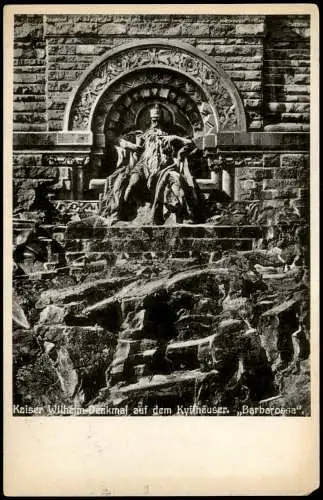 Kelbra (Kyffhäuser) Kaiser Wilhelm Denkmal auf dem Kyffhäuser Barbarossa 1937