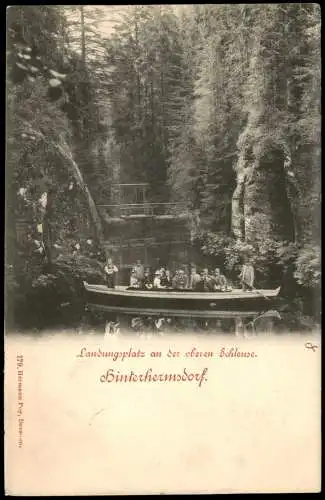 Hinterhermsdorf-Sebnitz Landungsplatz an der oberen Schleuse 1900