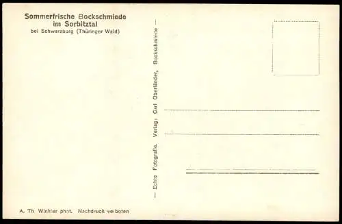 Ansichtskarte Bockschmiede-Döschnitz Bockschmiede bei Schwarzburg 1940