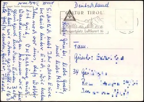 Ansichtskarte .Tirol Österreich - Tirol Junger Tiroler Bergsteiger 1980