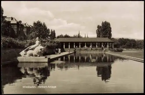 Ansichtskarte Wiesbaden Herbert-Anlage 1960