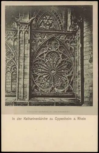 Oppenheim Katharinenkirche: Fensterrose am Ostende des südl. Seitenschiffes 1940