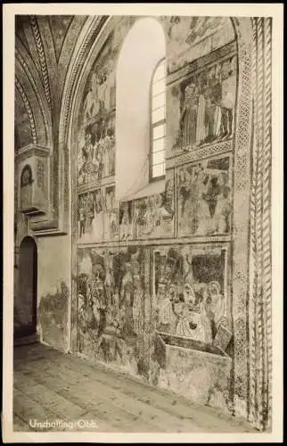 Ansichtskarte Urschalling-Prien St.-Jakobus-Kirche - Fresko 1963