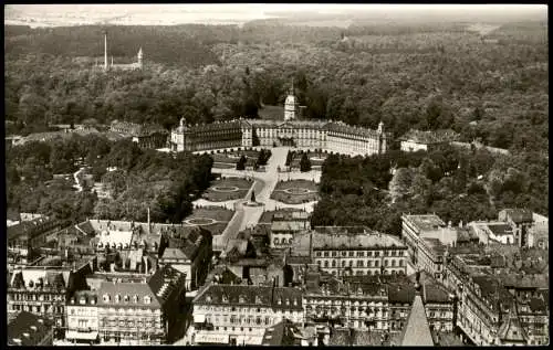 Ansichtskarte Karlsruhe Luftbild Schloß 1964
