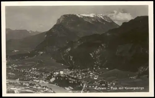 Ansichtskarte Kufstein Luftbild Kufstein Tirol mit Kaisergebirge 1940
