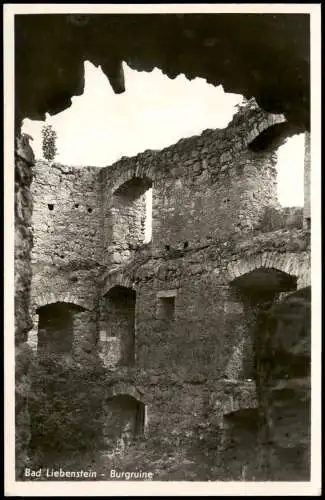 Ansichtskarte Bad Liebenstein Burg Ruine 1940