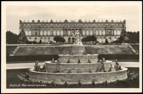 Ansichtskarte Chiemsee Herrenchiemsee Herreninsel mit Schloss 1930