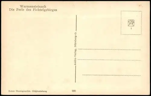 Ansichtskarte Warmensteinach Panorama-Ansicht 1940